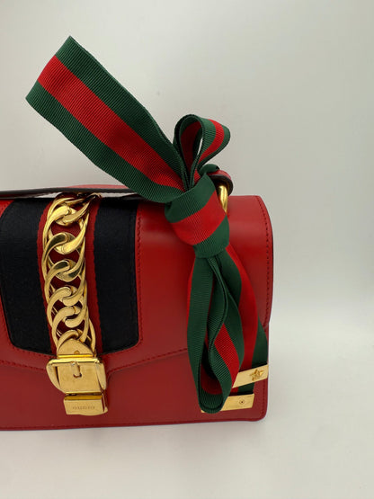 Gucci Bright Red Sylvie Handbag
