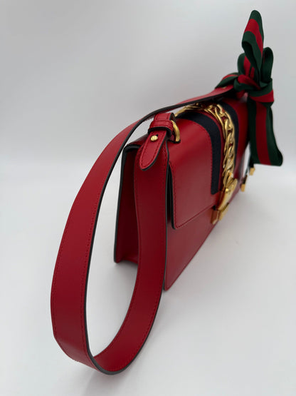 Gucci Bright Red Sylvie Handbag