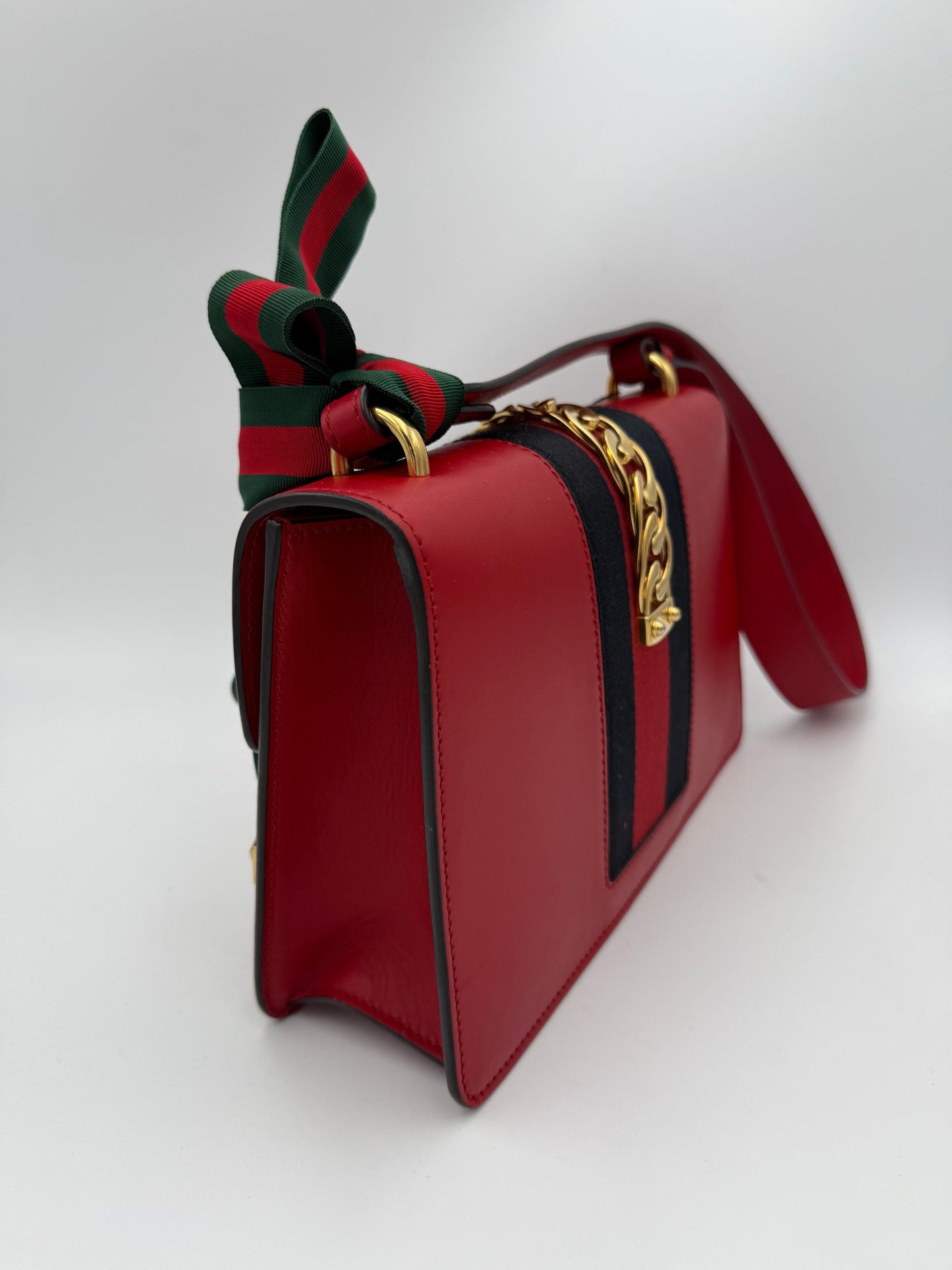 Gucci Bright Red Sylvie Handbag