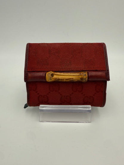 Cartera Compacta Gucci De Lona Con Estampado Gg Recurrente