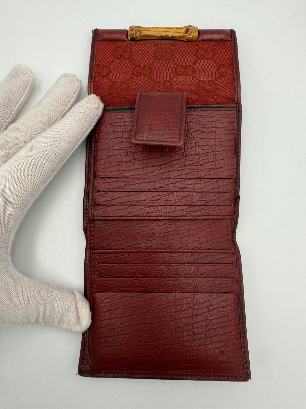 Cartera Compacta Gucci De Lona Con Estampado Gg Recurrente