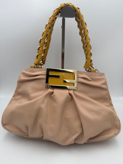 Bolso De Mano Fendi Mia Con Asas De Piel Y Cadena