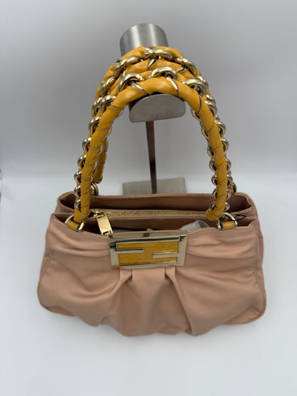 Bolso De Mano Fendi Mia Con Asas De Piel Y Cadena
