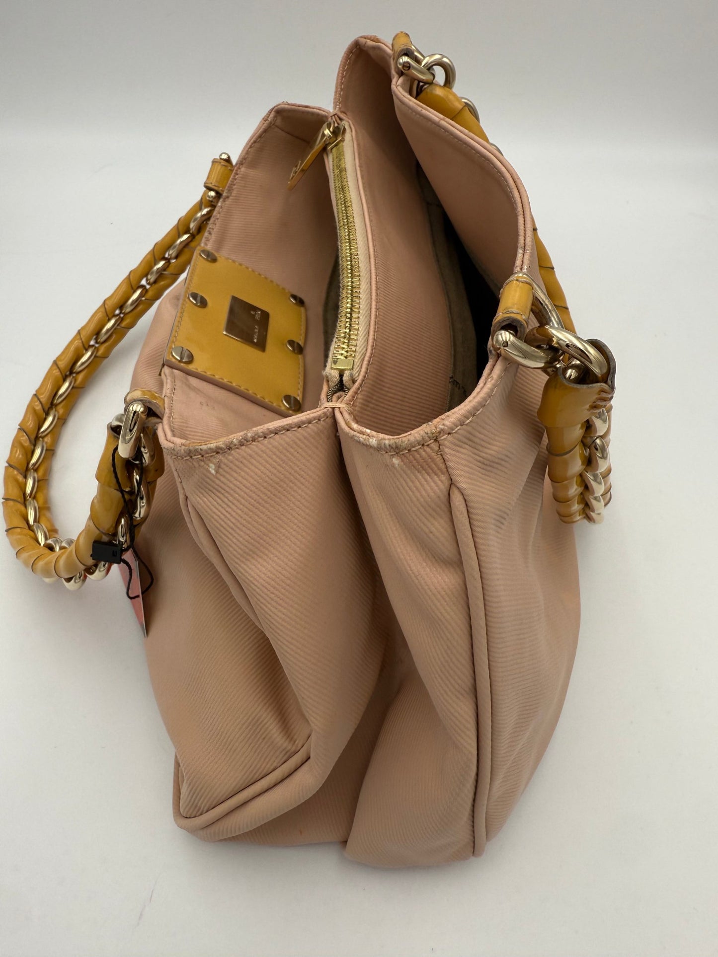 Bolso De Mano Fendi Mia Con Asas De Piel Y Cadena