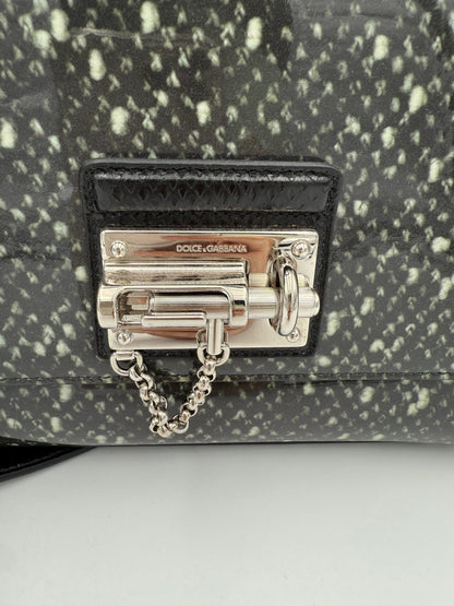 Dolce & Gabbana Bolso De Mano Monica De Pitón Y Acabado Lacado
