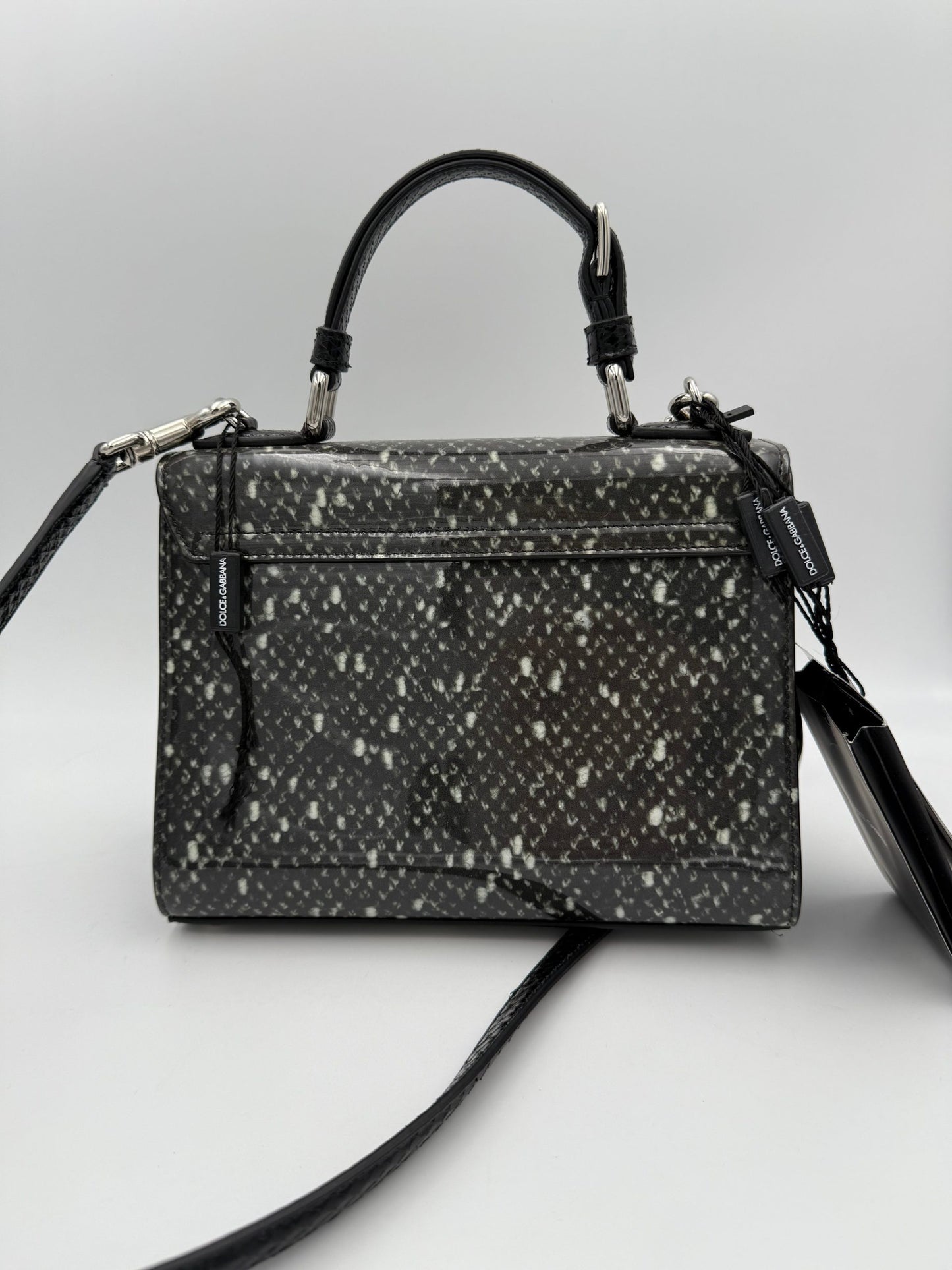Dolce & Gabbana Bolso De Mano Monica De Pitón Y Acabado Lacado