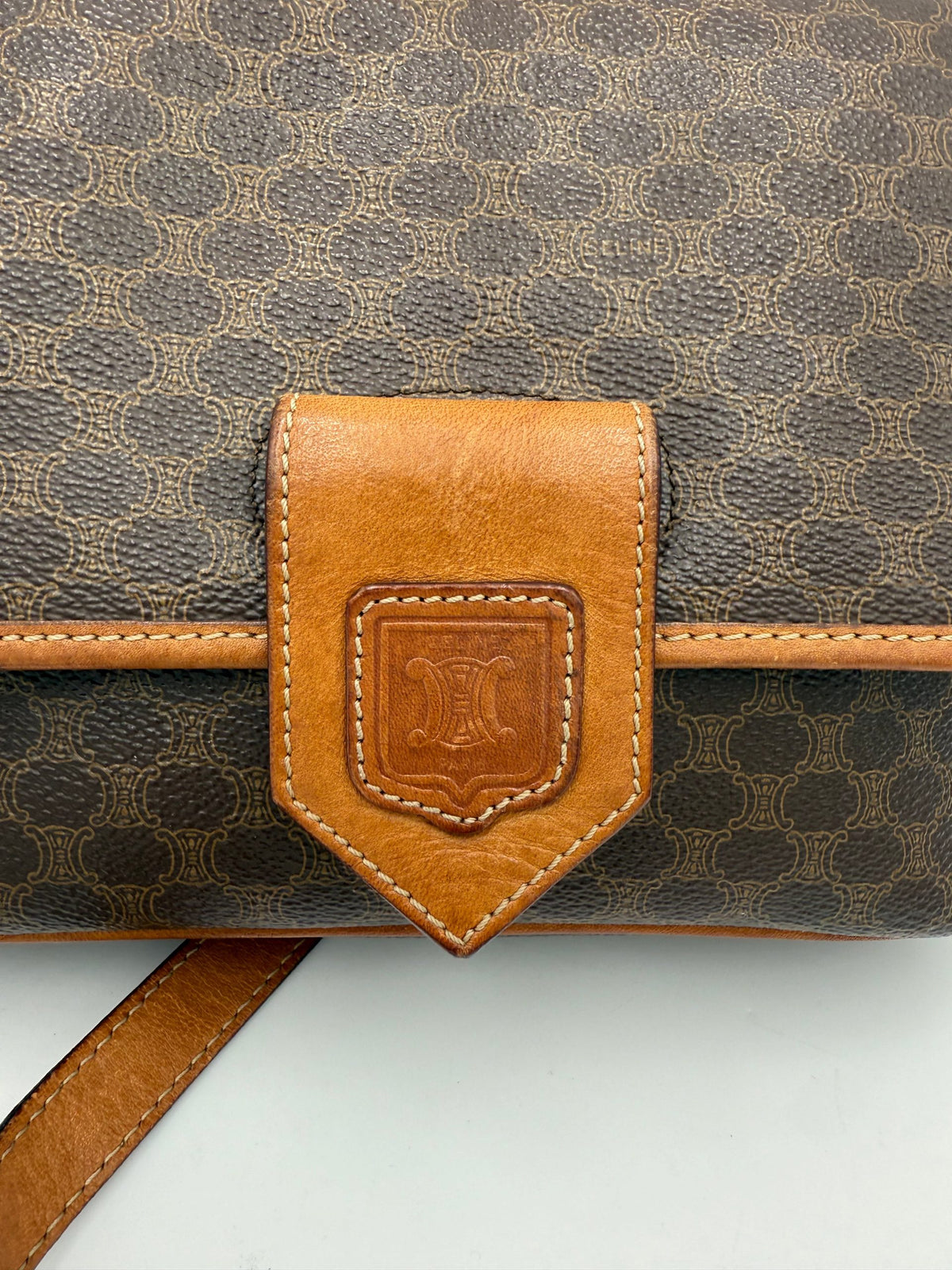 Bolso Céline Triomphe De Monograma Vintage Clásico