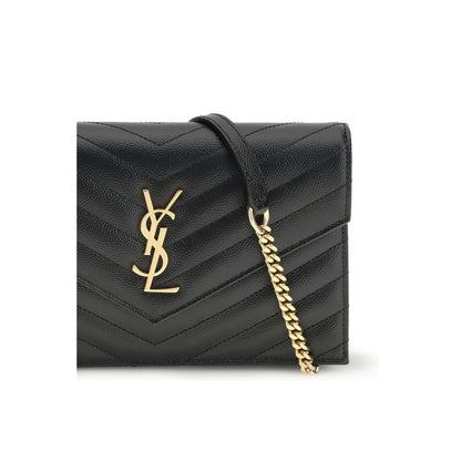 Portefeuille Saint Laurent noir en cuir de veau Bos Taurus