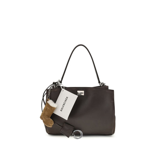 Bolso de hombro Balenciaga Bos Taurus de piel de becerro marrón