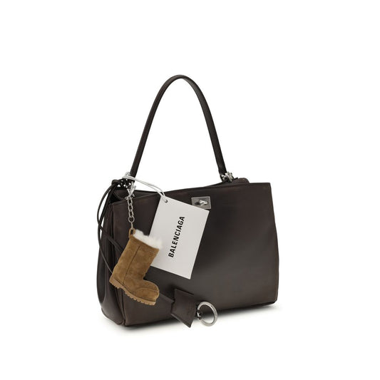 Bolso de hombro Balenciaga Bos Taurus de piel de becerro marrón