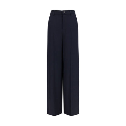 Pantalon décontracté en viscose bleu Gucci