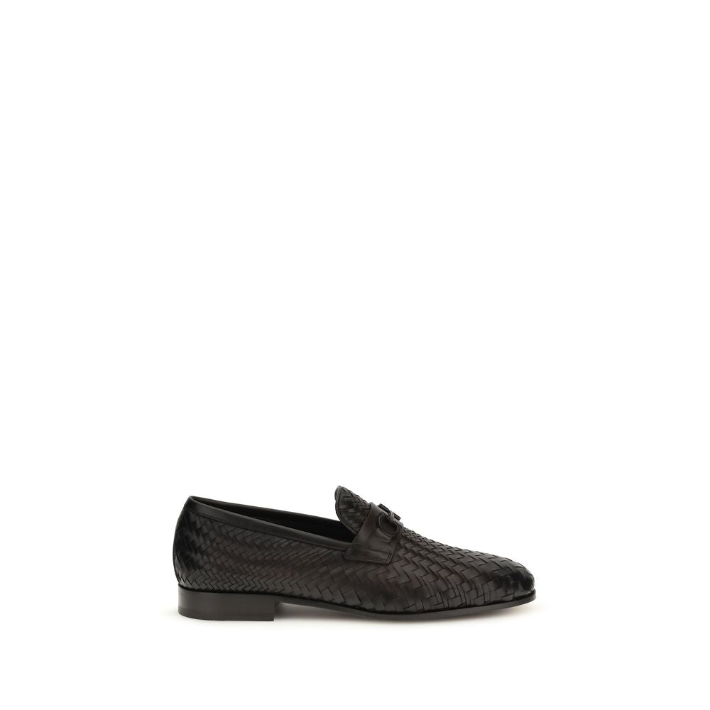Mocasines sin cordones de piel de becerro marrón Ferragamo Bos Taurus