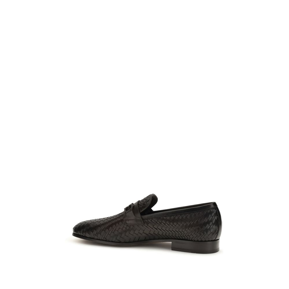 Mocasines sin cordones de piel de becerro marrón Ferragamo Bos Taurus