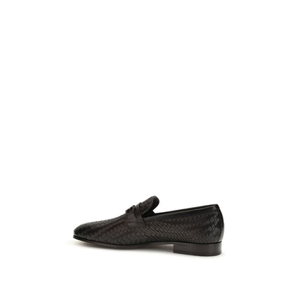 Mocasines sin cordones de piel de becerro marrón Ferragamo Bos Taurus