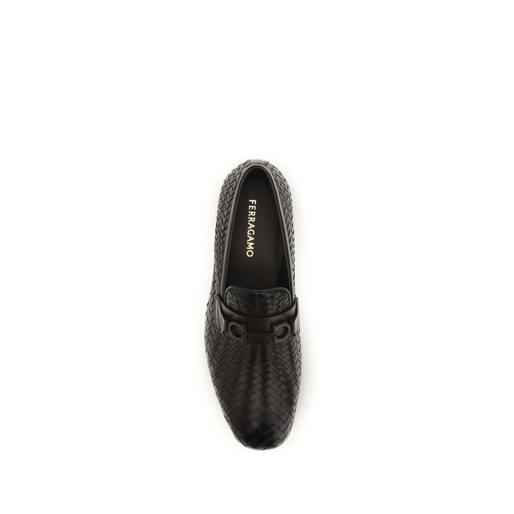 Mocasines sin cordones de piel de becerro marrón Ferragamo Bos Taurus