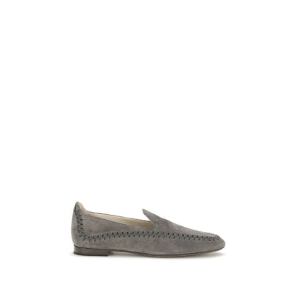 Mocasines Sin Cordones Giorgio Armani De Piel De Becerro Gris Bos Taurus