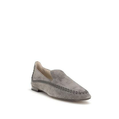 Mocasines Sin Cordones Giorgio Armani De Piel De Becerro Gris Bos Taurus