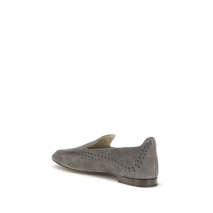 Mocasines Sin Cordones Giorgio Armani De Piel De Becerro Gris Bos Taurus