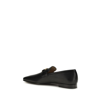 Valentino Garavani Black Goatskin Slip On Loafers