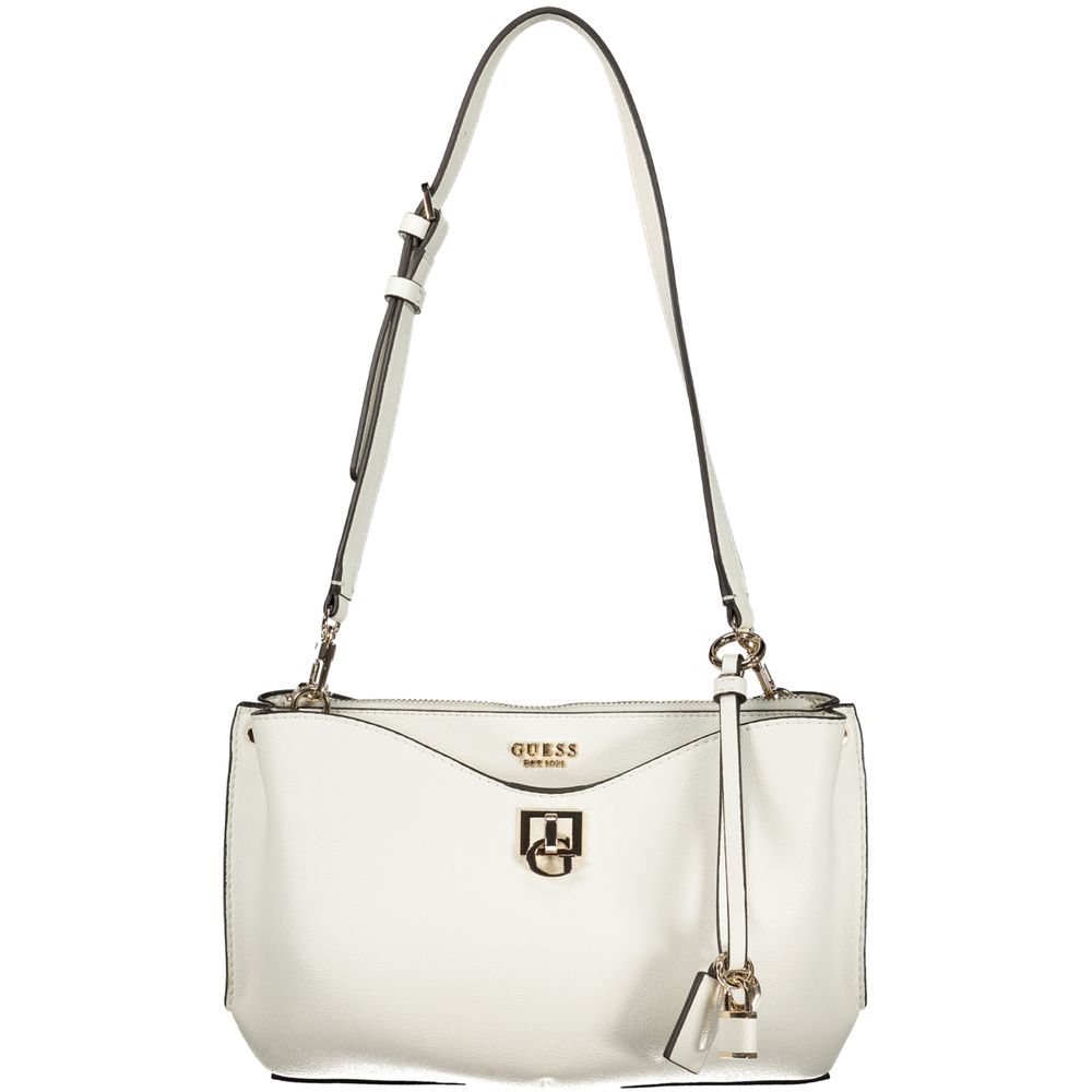Bolso de mujer de poliuretano blanco Guess Jeans