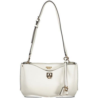 Bolso de mujer de poliuretano blanco Guess Jeans