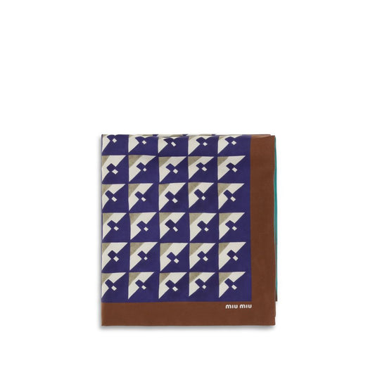 Pañuelo de seda multicolor Miu Miu