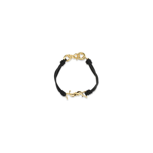 Saint Laurent Pulsera Negra De Piel Ovis Aries Multivuelta