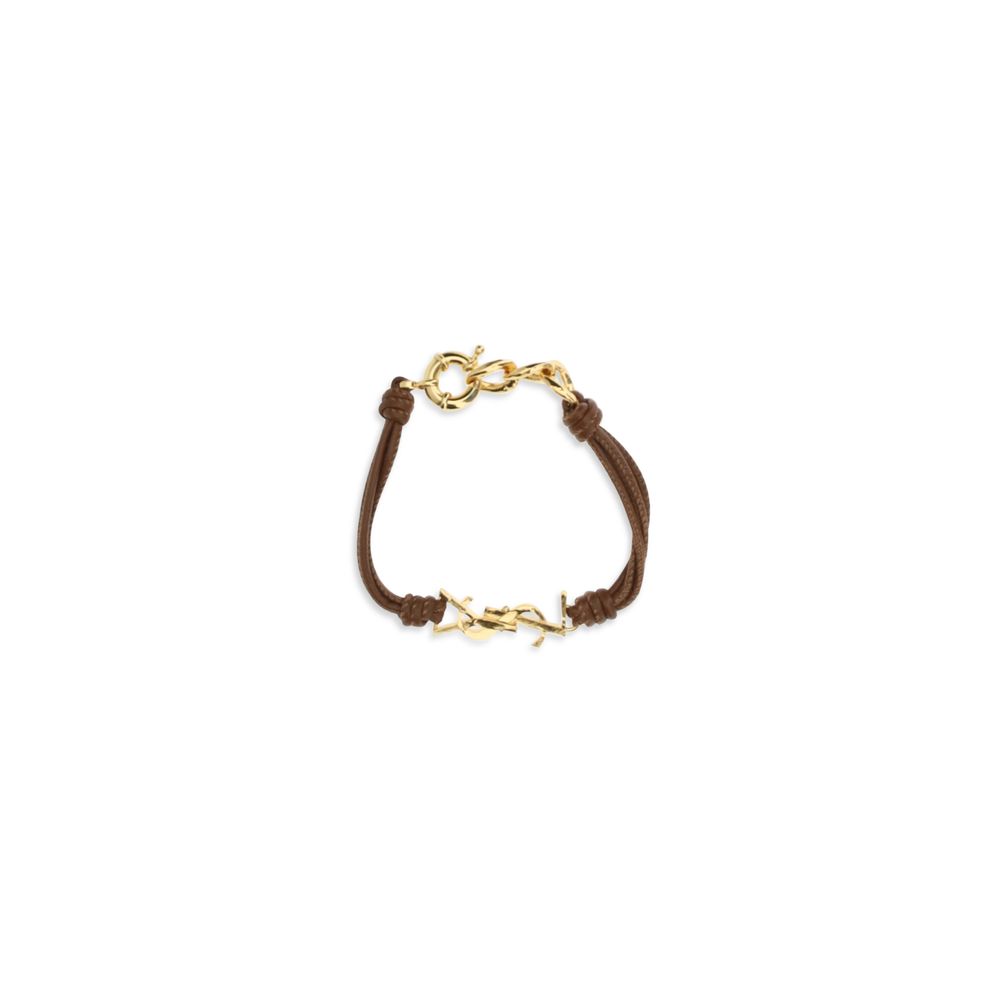 Bracelet Saint Laurent Bicolore En Peau De Mouton Ovis Aries
