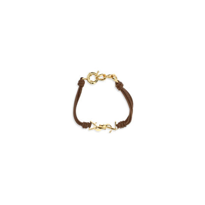 Bracelet Saint Laurent Bicolore En Peau De Mouton Ovis Aries