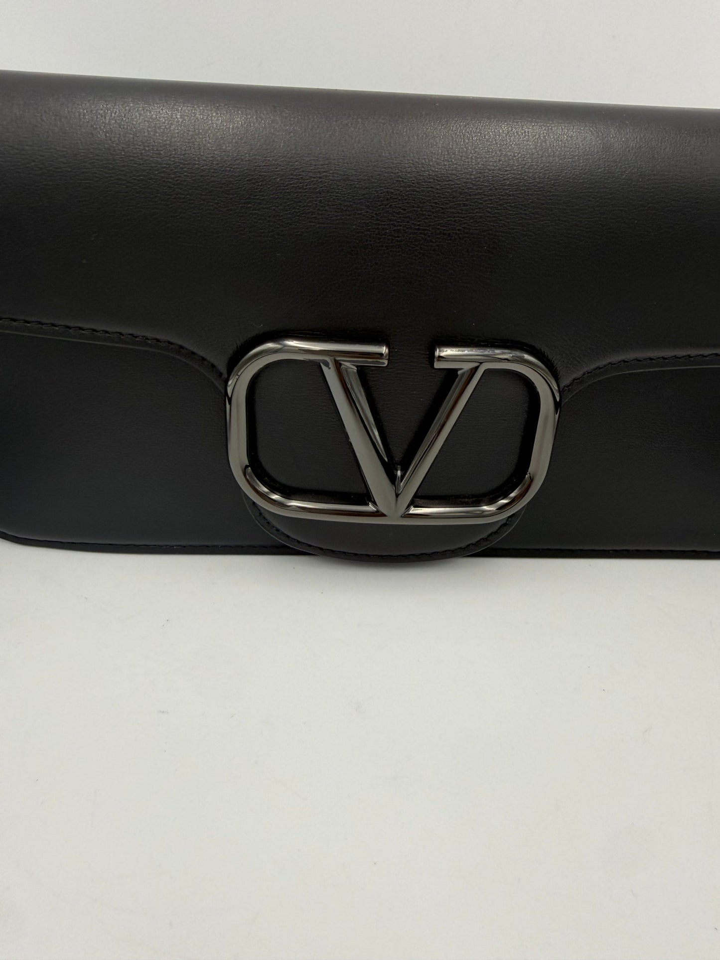 Valentino Garavani Black Vlogo Design Handbag