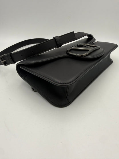 Valentino Garavani Black Vlogo Design Handbag