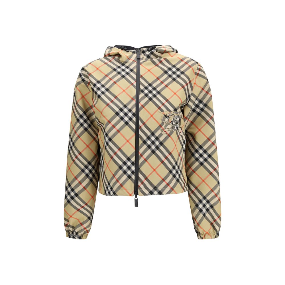 Chaqueta larga de poliéster beige de Burberry