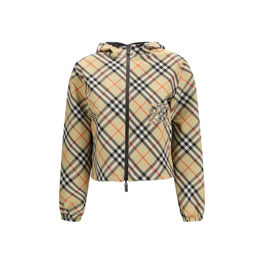 Chaqueta larga de poliéster beige de Burberry