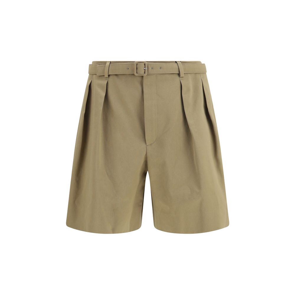 Pantalones cortos bermudas de algodón beige Saint Laurent