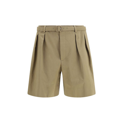 Pantalones cortos bermudas de algodón beige Saint Laurent