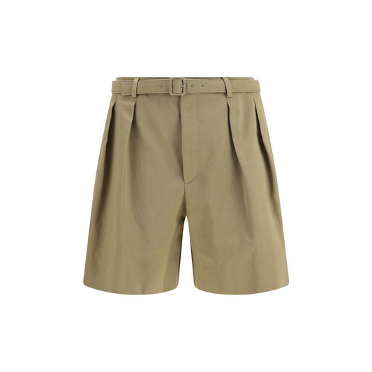 Pantalones cortos bermudas de algodón beige Saint Laurent
