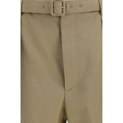 Pantalones cortos bermudas de algodón beige Saint Laurent