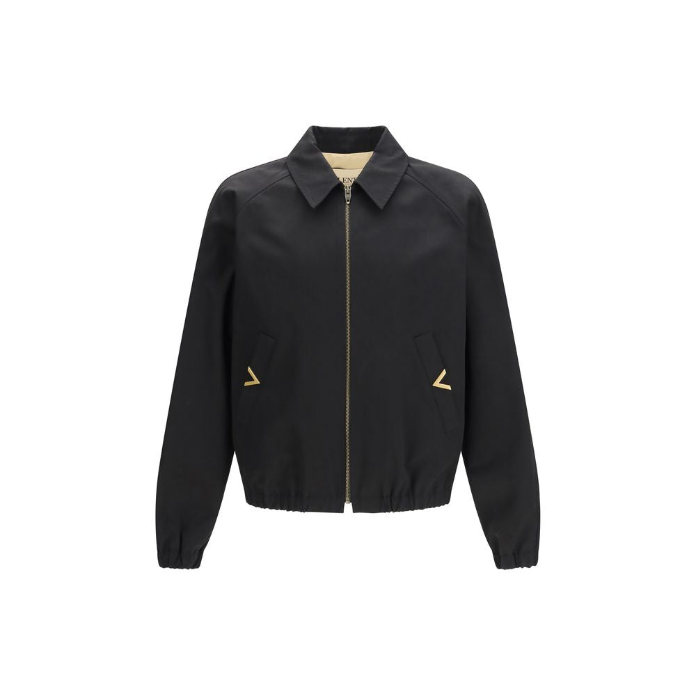 Valentino Garavani Bomber de algodón negro