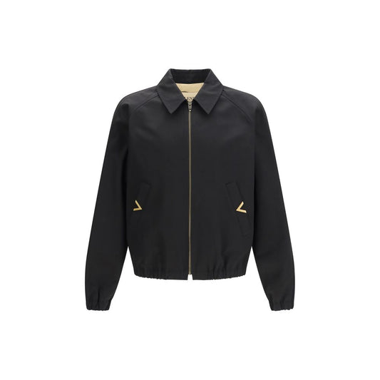 Valentino Garavani Bomber de algodón negro