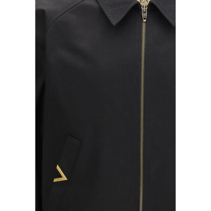 Valentino Garavani Bomber de algodón negro