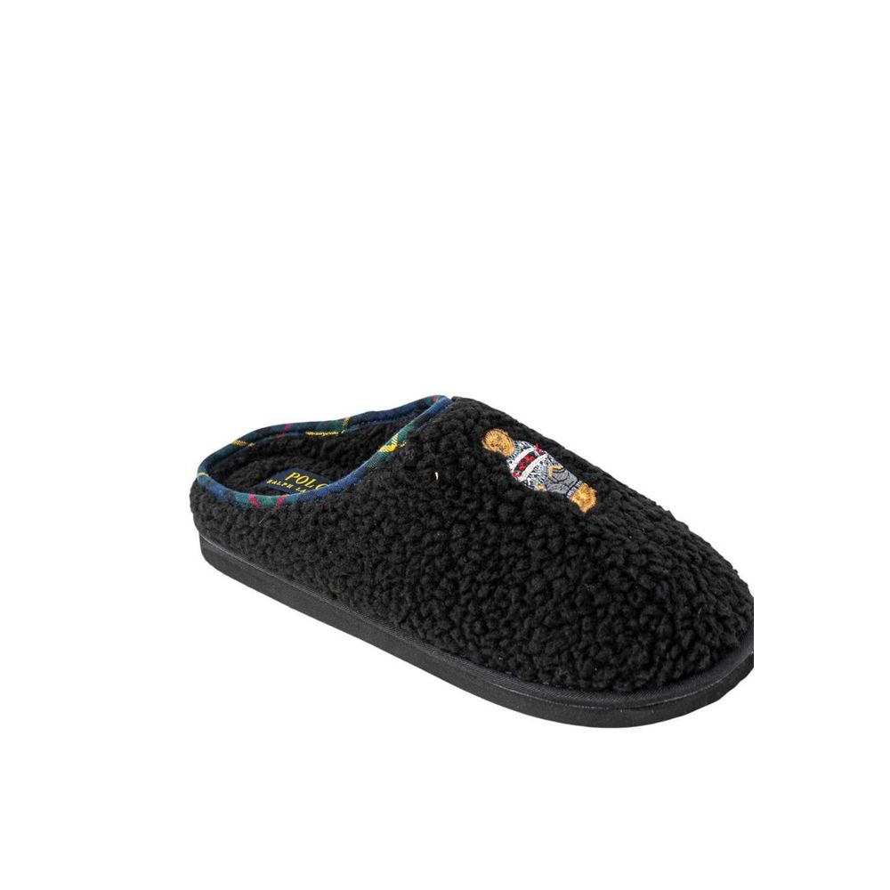 Pantuflas de algodón negras Ralph Lauren