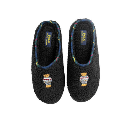 Pantuflas de algodón negras Ralph Lauren