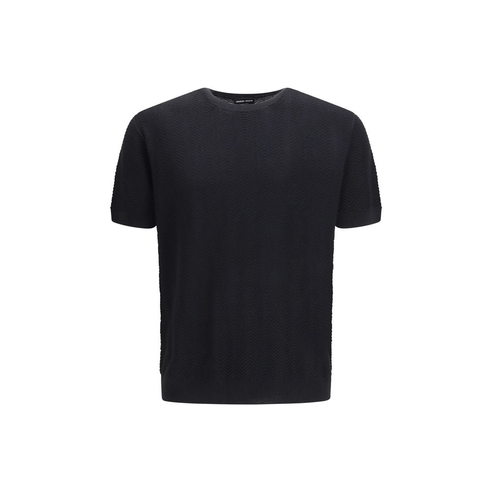 Giorgio Armani Black Silk Jersey Soft Construction and Fine Finish