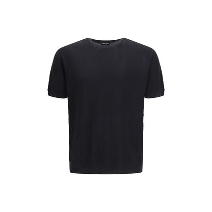 Giorgio Armani Black Silk Jersey Soft Construction and Fine Finish