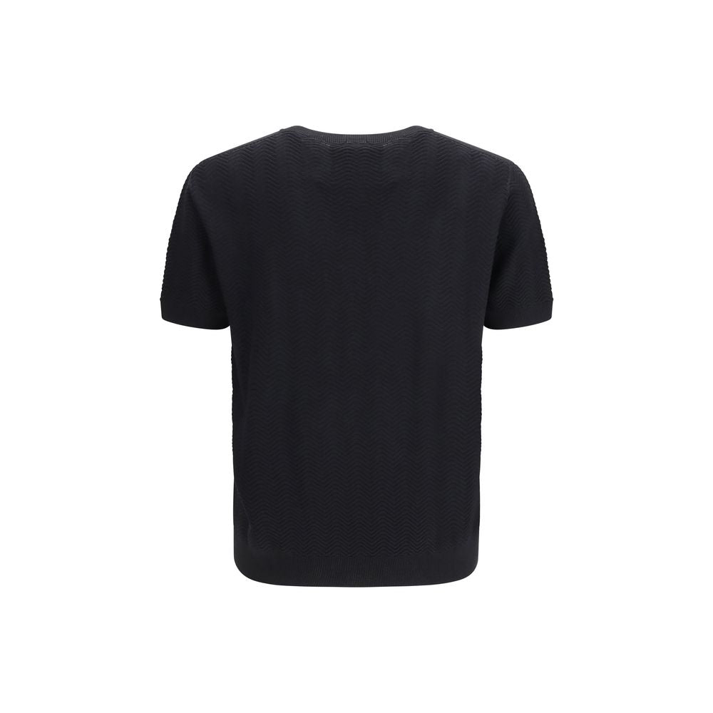 Giorgio Armani Black Silk Jersey Soft Construction and Fine Finish