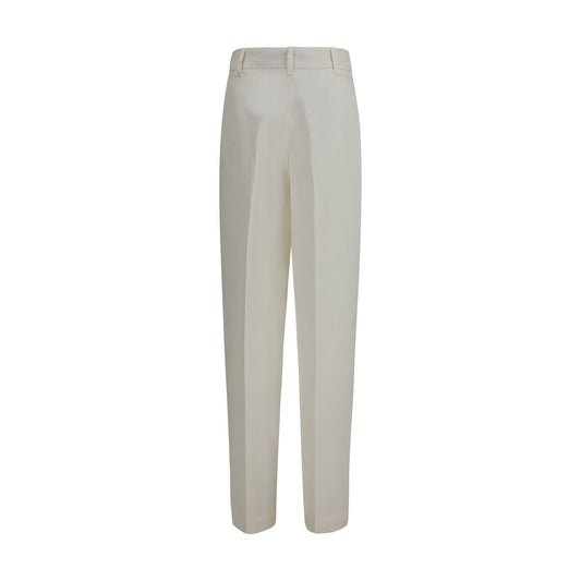 Pantalones Casuales de Lino Blanco Max Mara