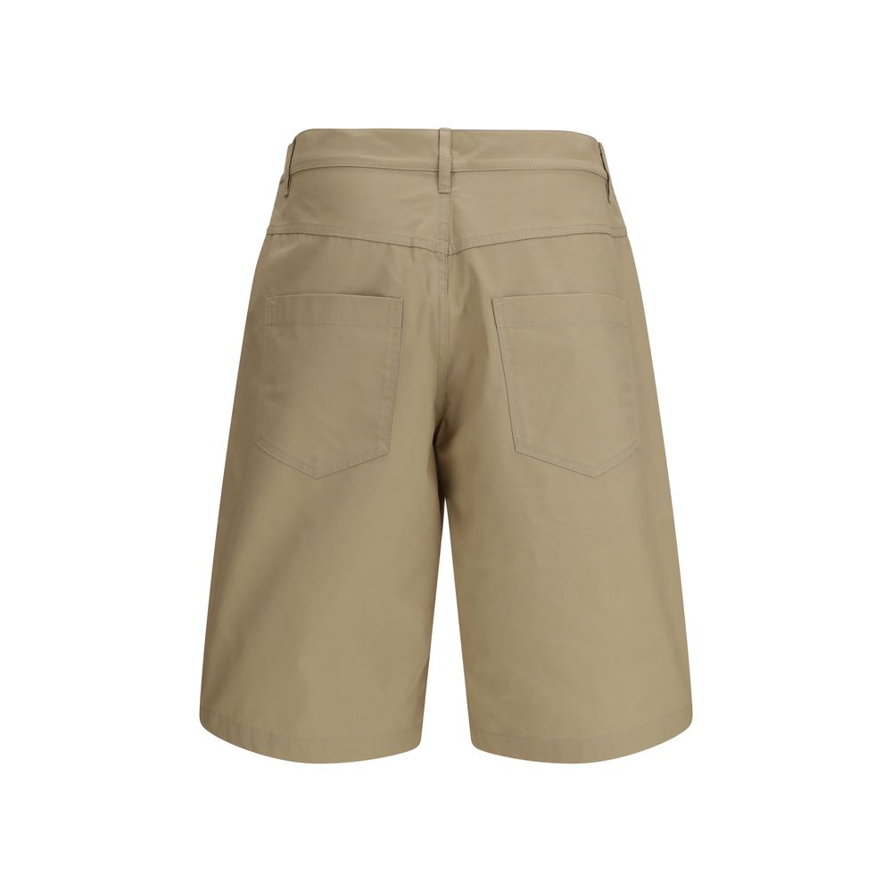 Pantalones cortos bermudas de algodón beige Moschino