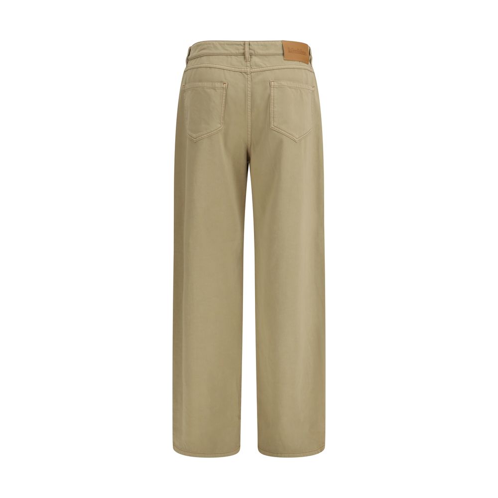 Pantalón casual Max Mara de algodón beige