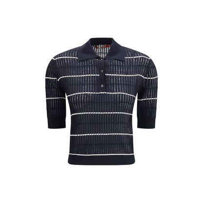 Polo de seda azul Max Mara