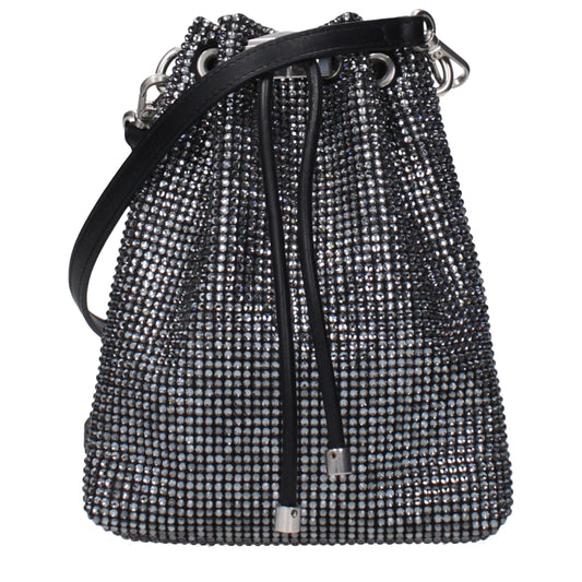 Bolso cruzado Jimmy Choo de satén negro